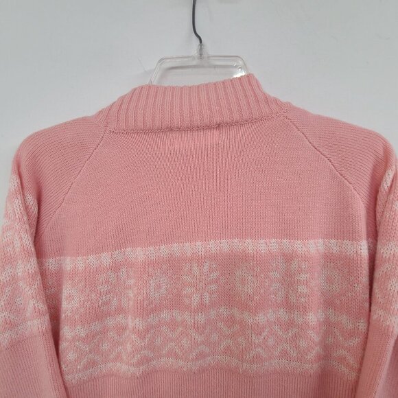 National Women's Long Sleeve Mock Neck Knit Pullover Sweater Pink Size 3X - Picture 5 of 7